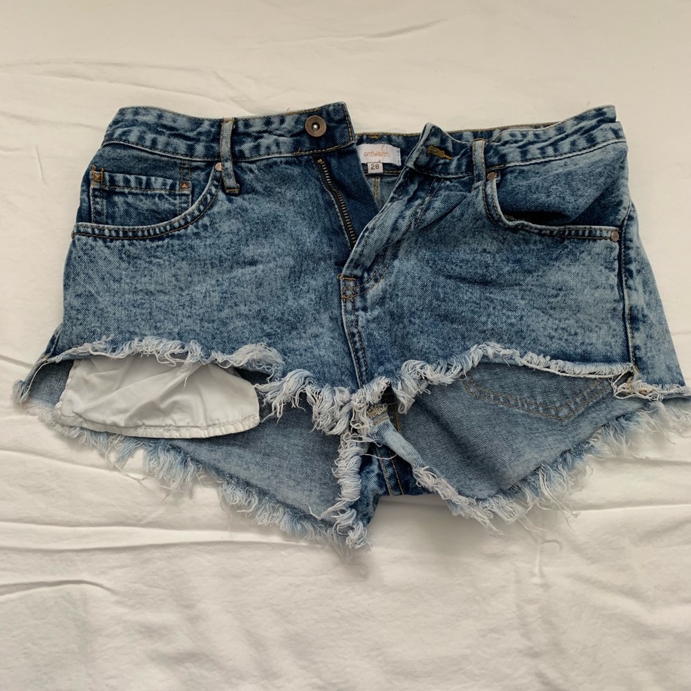Fringe Denim Shorts